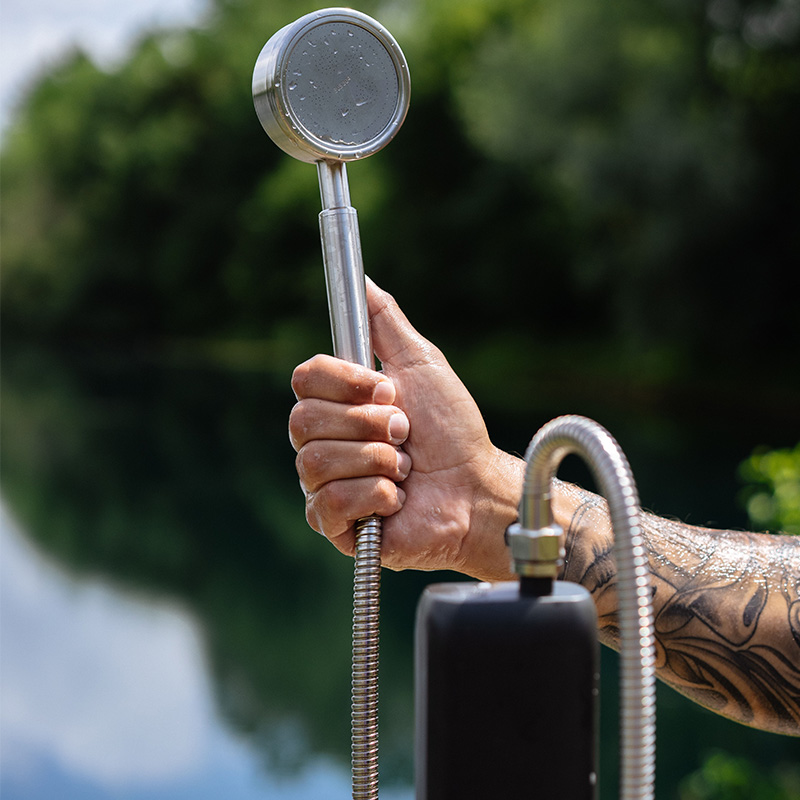 The shower head can be connected to the ND water pump