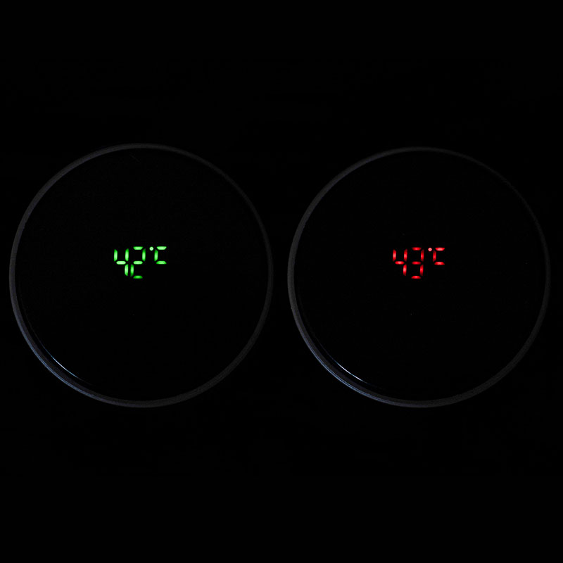 Temperature display with function